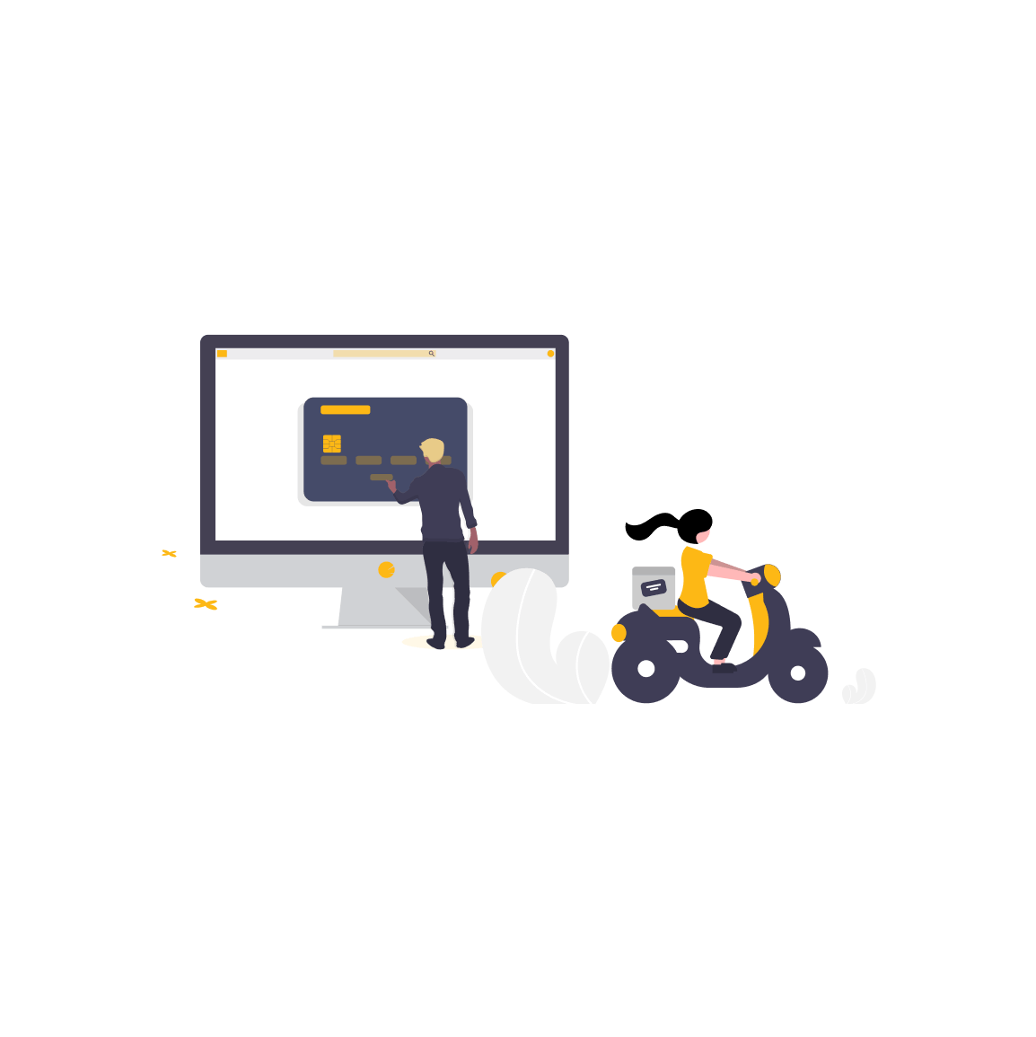 Online order send request to delivery platform directly